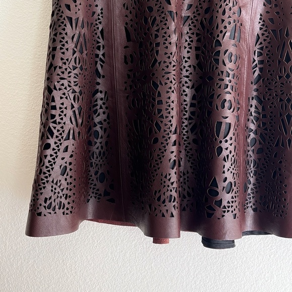 Parker "Filomenia" Perforated Leather Skirt - Picture 7 of 15